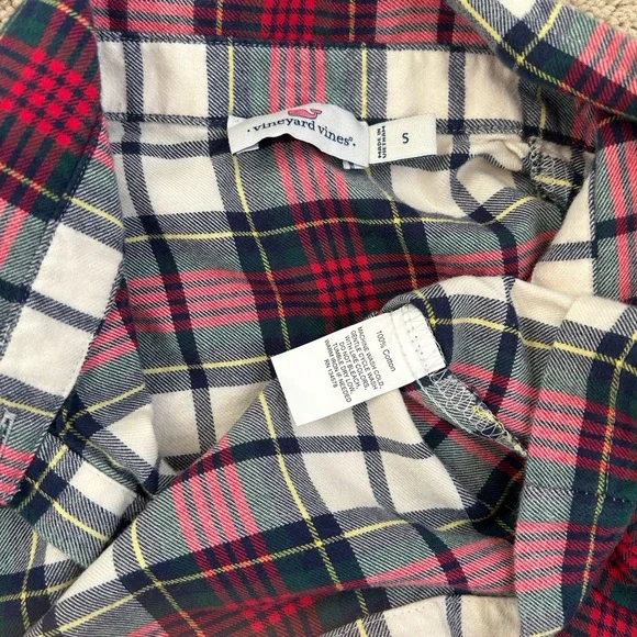 Vineyard Vines Girls Plaid Shirt with Ruffle Details, S - Picture 3 of 3